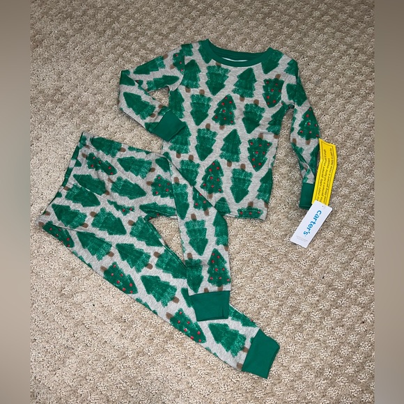 New Carters Christmas Tree Print Pajamas - Picture 6 of 12